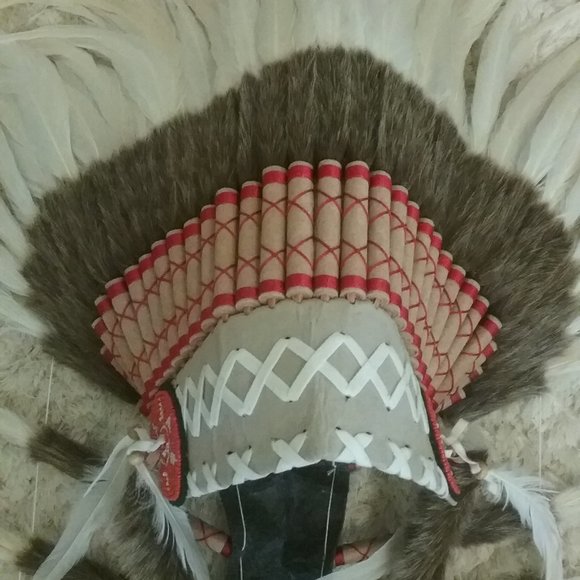 Stunning NAVAJO Custom Made Native American Headdress - Picture 4 of 9